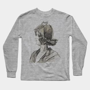 Girl Drawing Sketch Long Sleeve T-Shirt